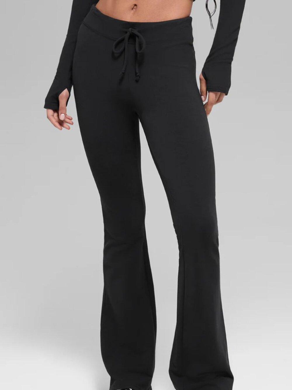 ALO Yoga NWT Sway Bootcut Sweatpant Black Elongating Lounge Pants🖤 - Picture 15 of 16